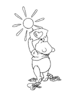 A coloring page of winnie the pooh